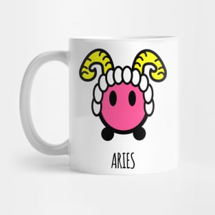 Horoscope - Cute zodiac - Aries (white) Mug